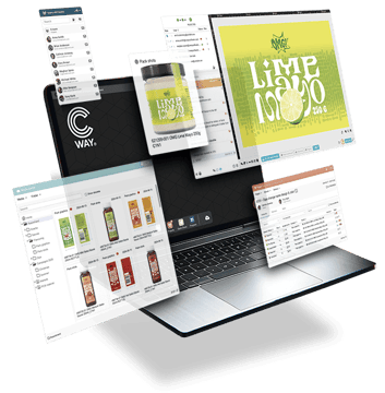 floating laptop white flipped